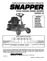 Snapper SAFETY INSTRUCTIONS & OPERATOR'S MANUAL FOR SNAPPER REAR ENGINE RIDING MOWER SERIES 22 User manual