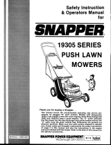 Snapper SAFETY INSTRUCTION & OPERATOR'S MANUAL FOR 19305 SERIES PUSH LAWN MOWERS User manual