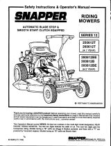 Snapper SAFETY INSTRUCTIONS & OPERATOR'S MANUAL SNAPPER RIDING MOWERS SERIES 12 User manual
