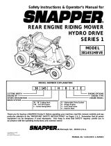 Simplicity SAFETY INSTRUCTIONS & OPERATOR'S MANUAL FOR SNAPPER REAR ENGINE RIDING MOWER HYDRO DRIVE SERIES 1 User manual