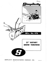 Snapper 476 User manual