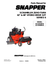 Snapper PARTS MANUAL FOR SNAPPER SCRAMBLER ZERO-TURN 42" & 48" HYDRO DRIVE SZT SERIES 6 User manual