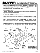 Snapper 60197 SET-UP INSTRUCTION FOR LOAD CARRIER KIT User manual