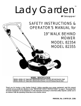 Snapper LADY GARDEN SAFETY INSTRUCTIONS & OPERATOR'S MANUAL FOR 19" WALK BEHIND MOWER User manual