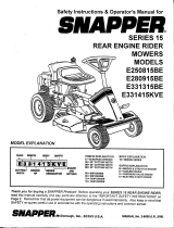 Simplicity SAFETY INSTRUCTIONS & OPERATOR'S MANUAL FOR SNAPPER SERIES 15 REAR ENGINE RIDER MOWERS MODELS User manual