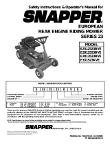 Simplicity SAFETY INSTRUCTIONS & OPERATOR'S MANUAL FOR SNAPPER EUROPEAN REAR ENGINE RIDING MOWER SERIES 23 User manual