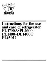 Zanussi PL 1700A User manual