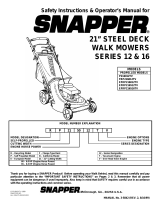 Simplicity SAFETY INSTRUCTIONS & OPERATOR'S MANUAL FOR SNAPPER 21" STEEL DECK WALK MOWERS SERIES 12 & 16 User manual