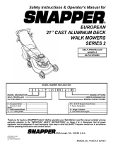 Simplicity EUROPEAN 21" CAST ALUMINUM DECK WALK MOWERS SERIES 2 User manual