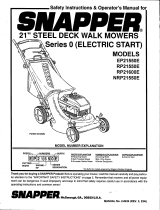 Simplicity 21" STEEL DECK WALK MOWERS SERIES 0 (ELECTRIC START) User manual