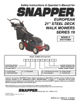 Snapper EP217019BV User manual