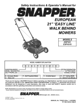 Simplicity SAFETY INSTRUCTIONS & OPERATOR'S MANUAL FOR SNAPPER EUROPEAN 21" 'EASY LINE' WALK BEHIND MOWERS User manual