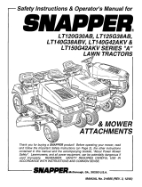 Snapper SAFETY INSTRUCTIONS & OPERATOR'S MANUAL FOR SNAPPER SERIES "A" LAWN TRACTORS User manual