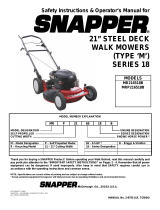 Snapper MR216518B User manual