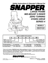 Snapper LARGE FRAME MID-MOUNT Z-RIDER ZERO TURNING HYDRO DRIVE SERIES 4 User manual