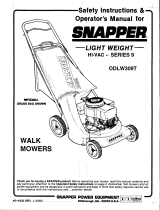 Snapper OPERATION MANUAL FOR LIGHT WEIGHT HI-VAC, SERIES 9 User manual