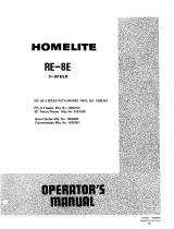 Homelite RE-8E User manual