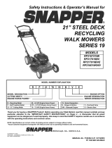 Snapper ENGLISH User manual