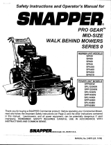 Simplicity SAFETY INSTRUCTIONS & OPERATOR'S MANUAL FOR SNAPPER PRO GEAR MID-SIZE WALK BEHIND MOWERS SERIES 0 User manual
