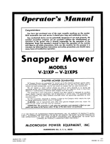 Snapper V-21XPS User manual