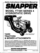 Simplicity MODEL YT18H SERIES 4 HYDROSTATIC DRIVE YARD TRACTORS & MOWER ATTACHMENTS User manual