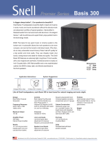 Snell Acoustics Premier Basis 300 User manual