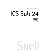 Snell Powered Subwoofer ICS Sub 24 User manual