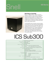 Snell Acoustics ICS Sub300 User manual