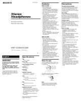 Sony MDR-SA3000 User manual