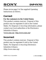 Sony DVP-FX701 User manual