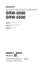 Sony SRW-5500 User manual