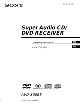Sony AVD-S50ES User manual