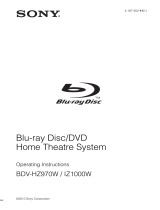 Sony BDV-HZ970W User manual