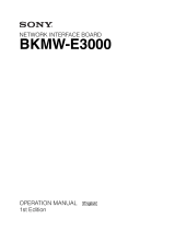 Sony BKMW-E3000 User manual