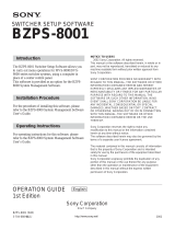 Sony BZPS-8001 User manual