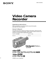 Sony TRV43 User manual