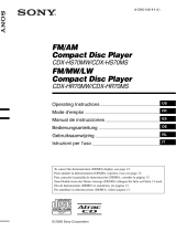 Sony CDX-HS70MW User manual