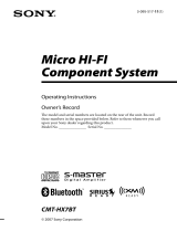 Sony CMT-HX7BT User manual