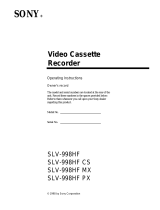 Sony CS SLV-998HF MX User manual