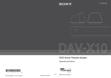 Sony DAVX10 User manual