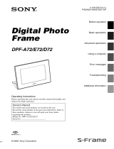 Sony DPF-A72/E72/D72 User manual