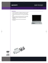 Sony DVP-FX1021 User manual