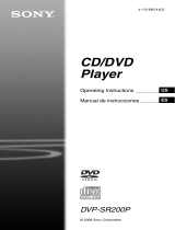 Sony DVP-SR200P/B - Progressive Scan Dvd Player User manual