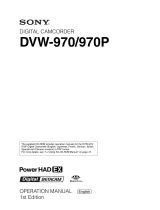 Sony DVW-970 User manual