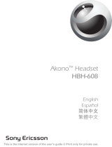 Sony Ericsson HBH-608 User manual