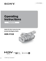 Sony HDR-FX1E User manual