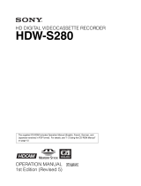 Sony HDW-S280 User manual