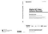 Sony HVR-HD1000E User manual