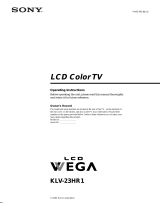 Sony KLV-23HR1 User manual