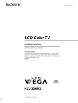 Sony KLV23HR2 User manual